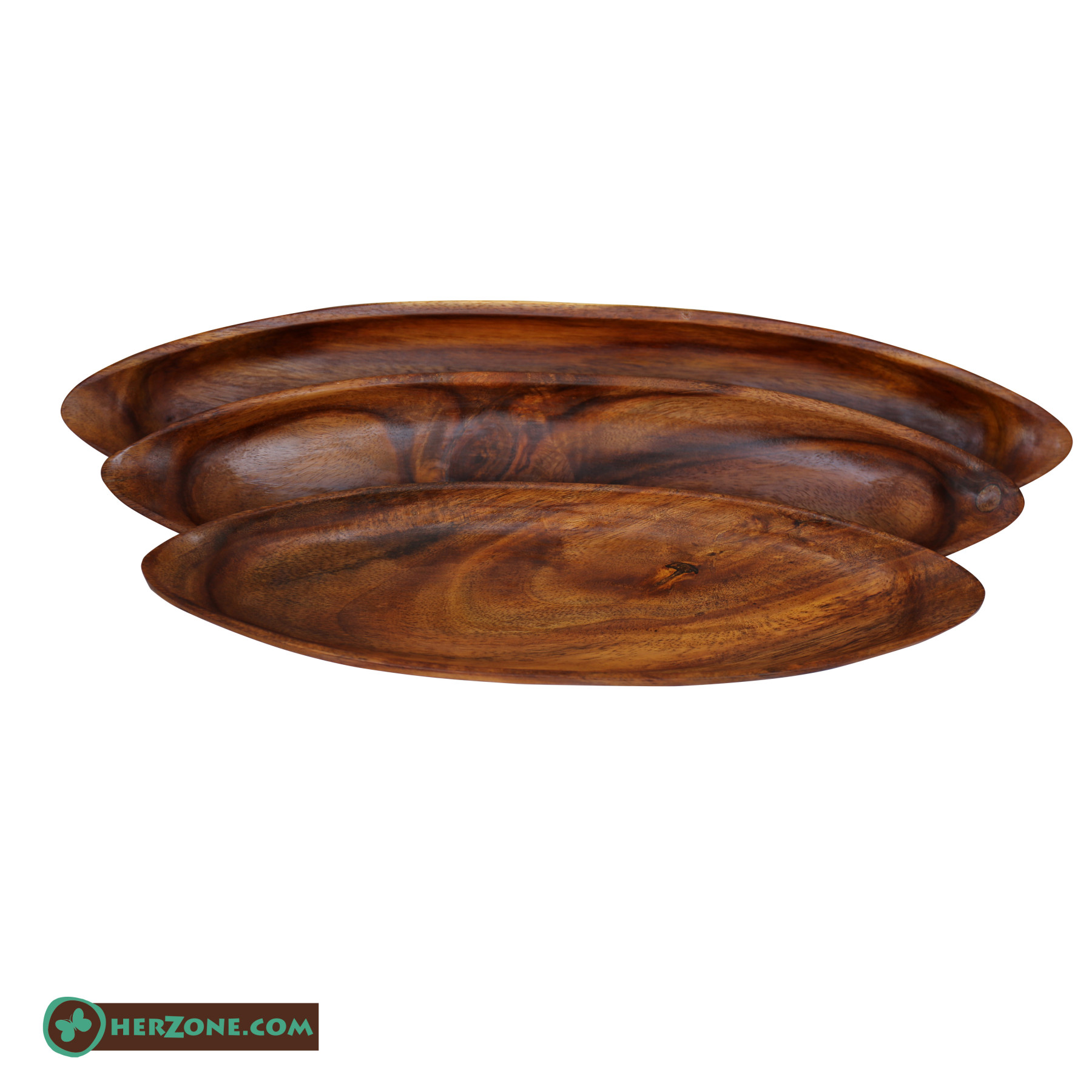 Dark Wooden Snack Plates